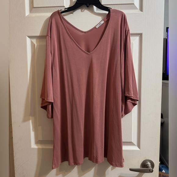 JODIFL Tops - NWOT- JODIFL Women's Long Sleeve V-Neck Top - Dusty Rose